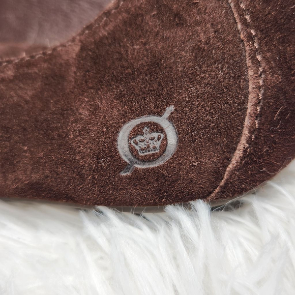 Born Sebra Brown Suede Slip On Shoes - Picture 6 of 9